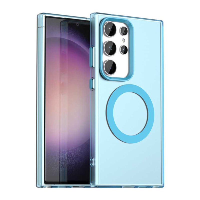 Husa Samsung Galaxy S23 Ultra Techsuit CandyCase MagSafe, albastru