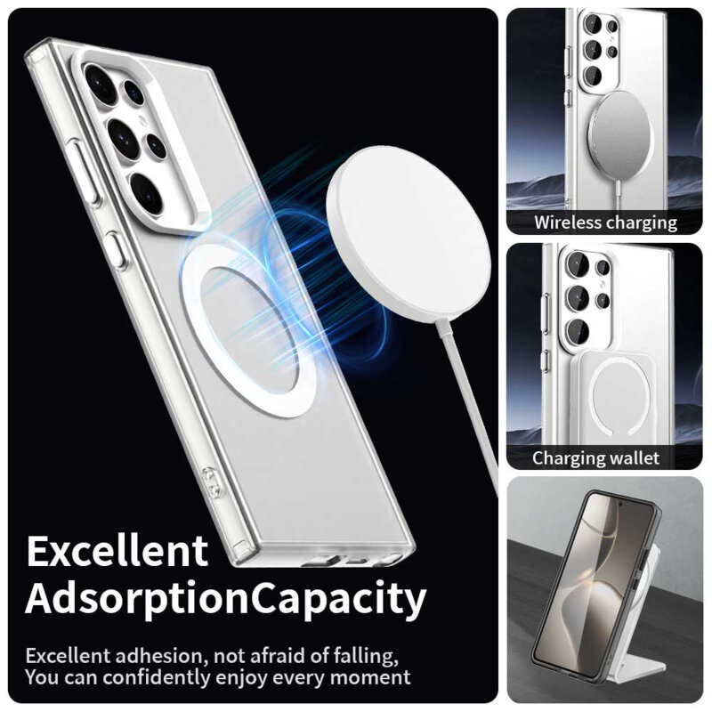 Husa Samsung Galaxy S23 Ultra Techsuit CandyCase MagSafe, alb