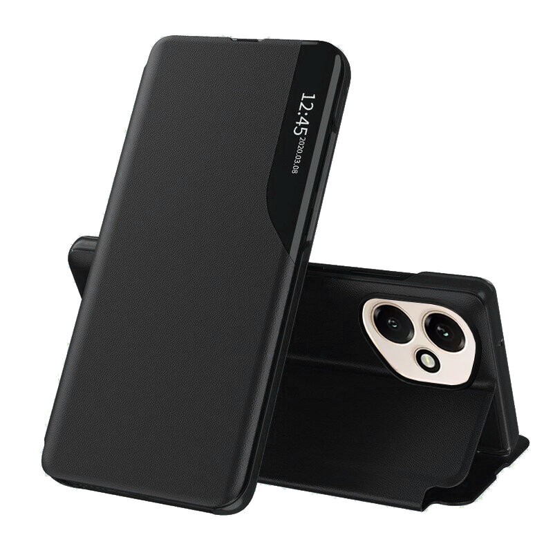 Husa Honor 400 Eco Leather View flip tip carte, negru