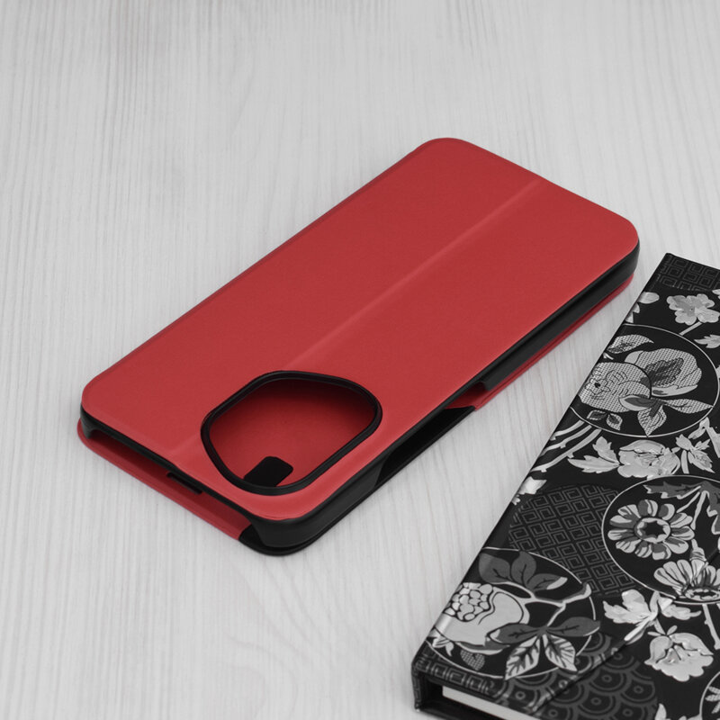 Husa Honor 400 Eco Leather View flip tip carte, rosu