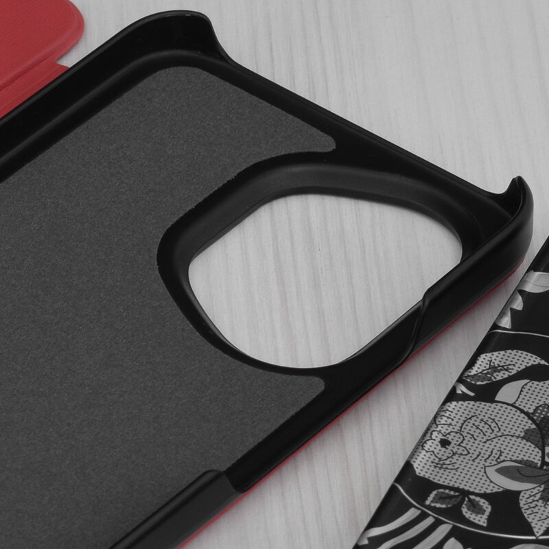 Husa Honor 400 Eco Leather View flip tip carte, rosu