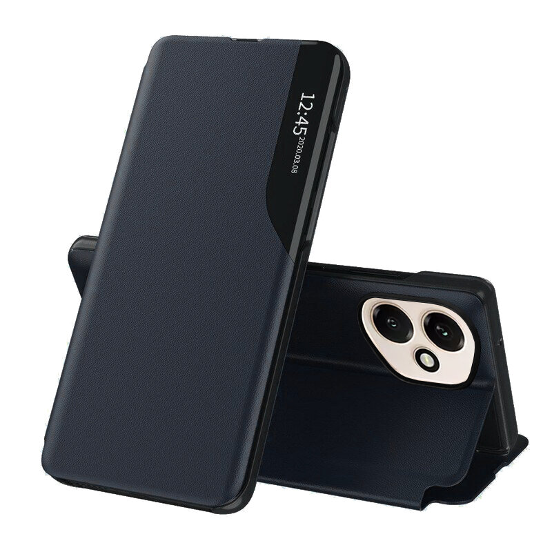 Husa Honor 400 Eco Leather View flip tip carte, albastru