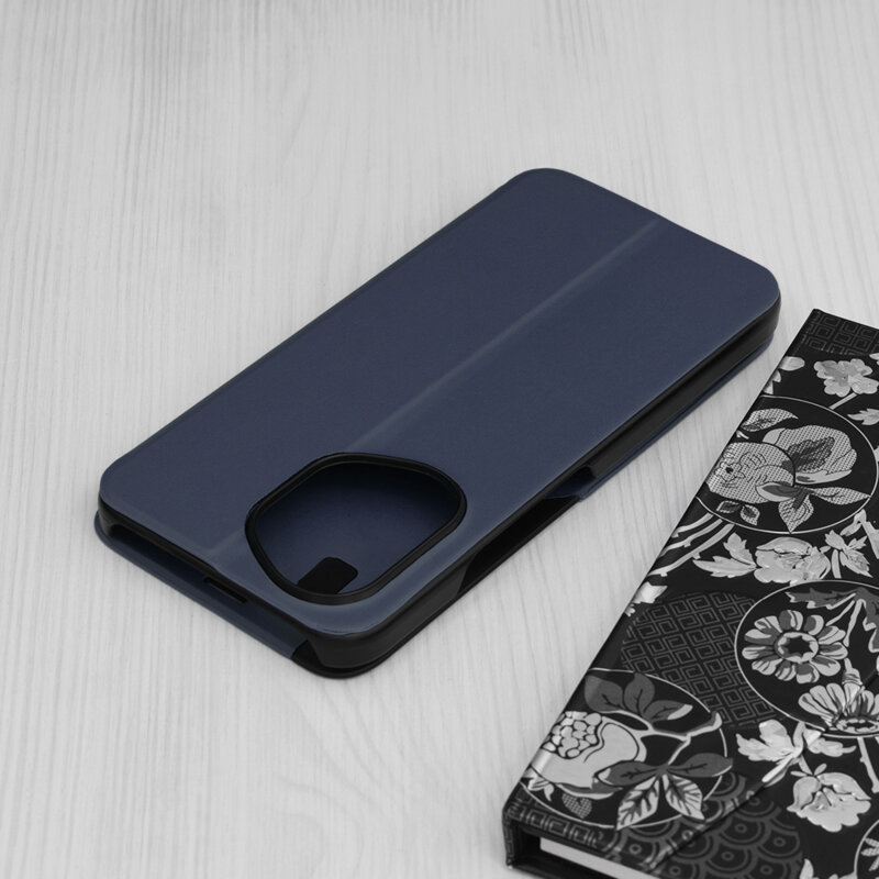 Husa Honor 400 Eco Leather View flip tip carte, albastru