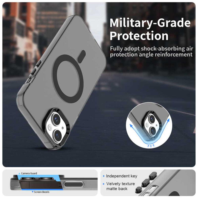 Husa iPhone 13 Techsuit CandyCase MagSafe, negru