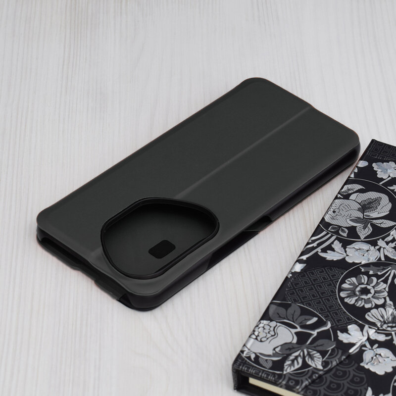 Husa Honor 400 Pro Eco Leather View flip tip carte, negru