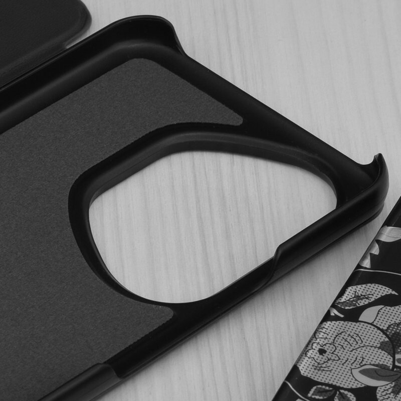 Husa Honor 400 Pro Eco Leather View flip tip carte, negru