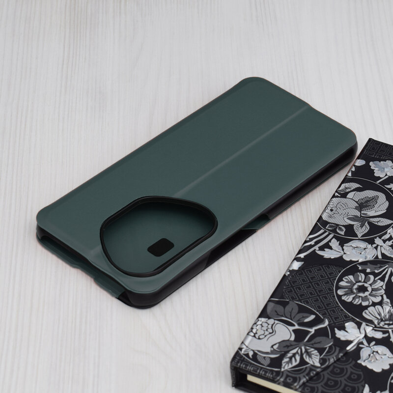 Husa Honor 400 Pro Eco Leather View flip tip carte, verde