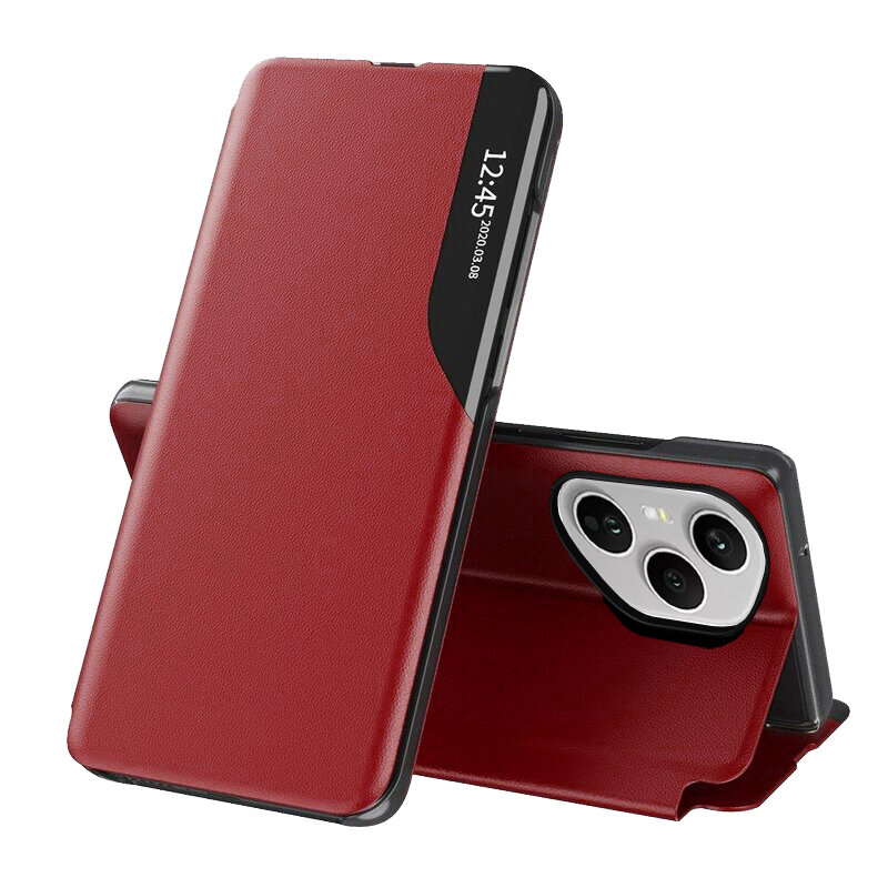 Husa Honor 400 Pro Eco Leather View flip tip carte, rosu