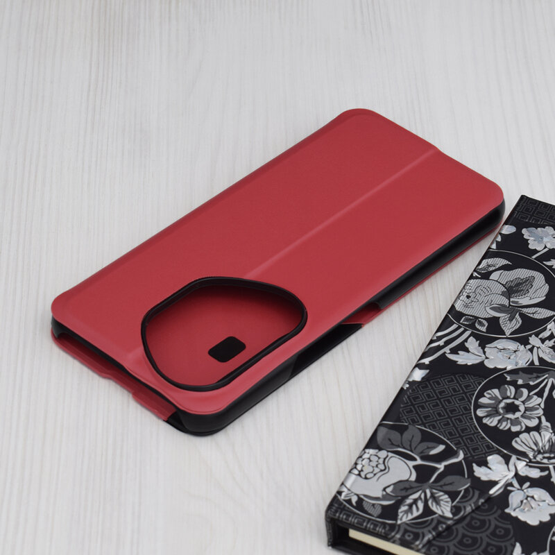 Husa Honor 400 Pro Eco Leather View flip tip carte, rosu