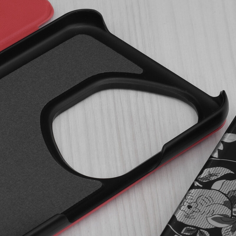 Husa Honor 400 Pro Eco Leather View flip tip carte, rosu