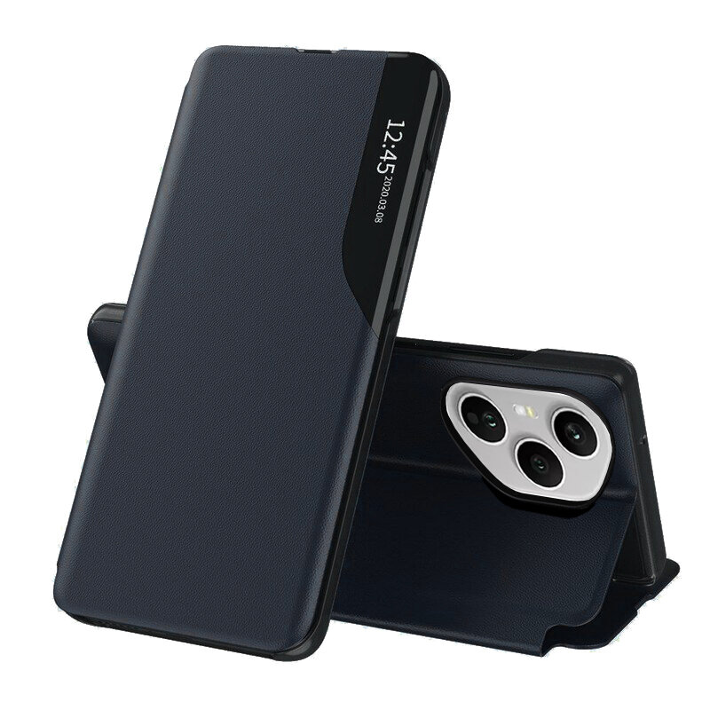 Husa Honor 400 Pro Eco Leather View flip tip carte, albastru