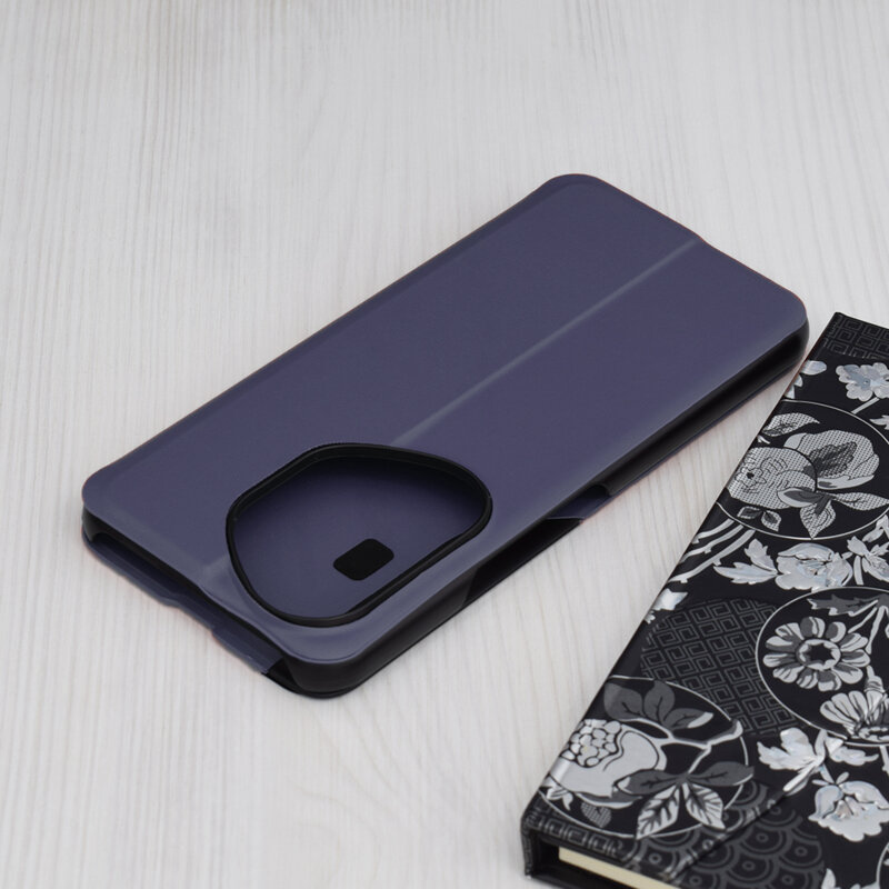 Husa Honor 400 Pro Eco Leather View flip tip carte, albastru