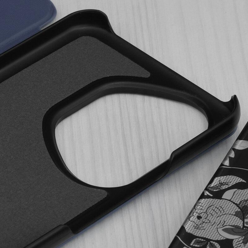 Husa Honor 400 Pro Eco Leather View flip tip carte, albastru