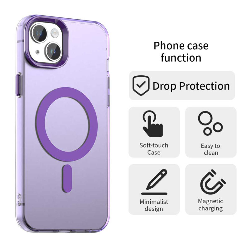 Husa iPhone 13 Techsuit CandyCase MagSafe, mov