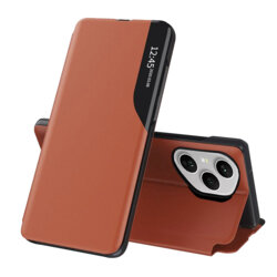 Husa Honor 400 Pro Eco Leather View flip tip carte, portocaliu