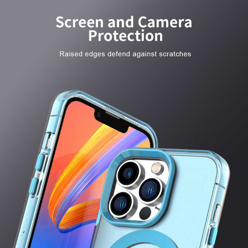 Husa iPhone 13 Pro Max Techsuit CandyCase MagSafe, albastru