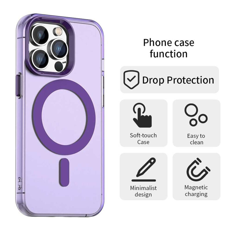 Husa iPhone 13 Pro Max Techsuit CandyCase MagSafe, mov