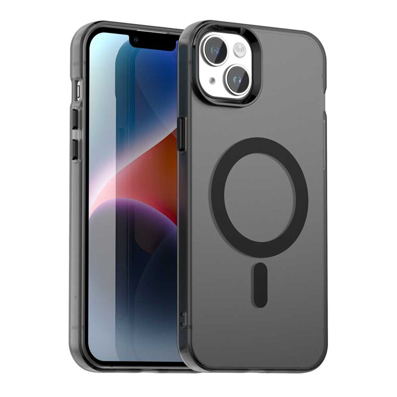 Husa iPhone 14 Techsuit CandyCase MagSafe, negru