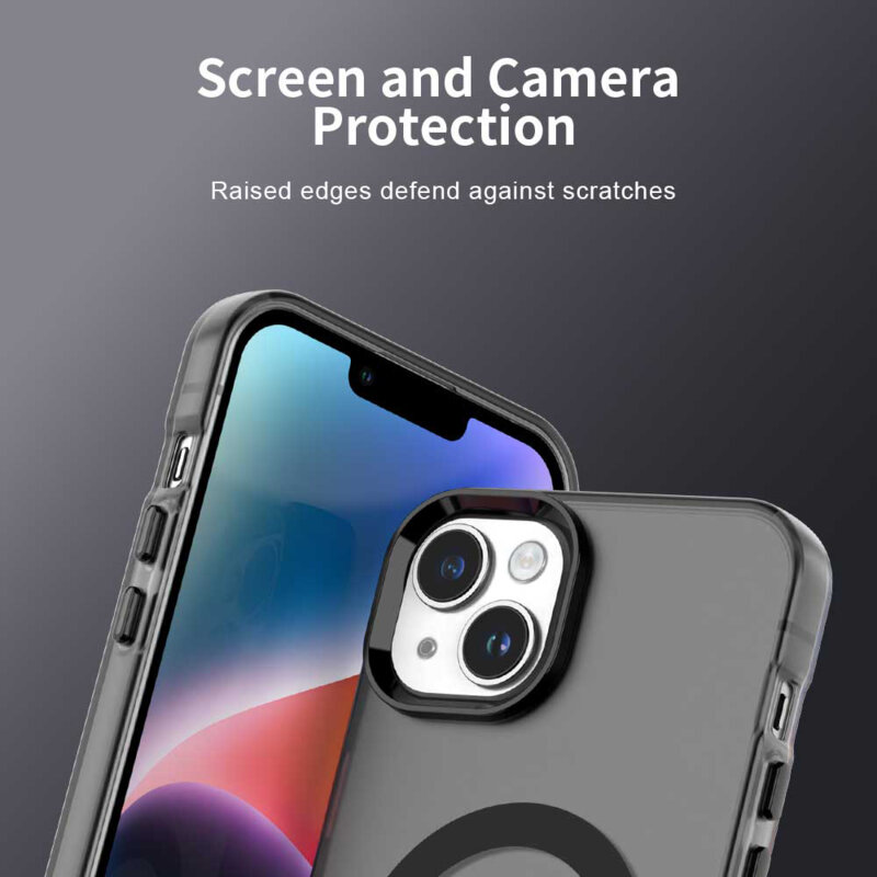 Husa iPhone 14 Techsuit CandyCase MagSafe, negru