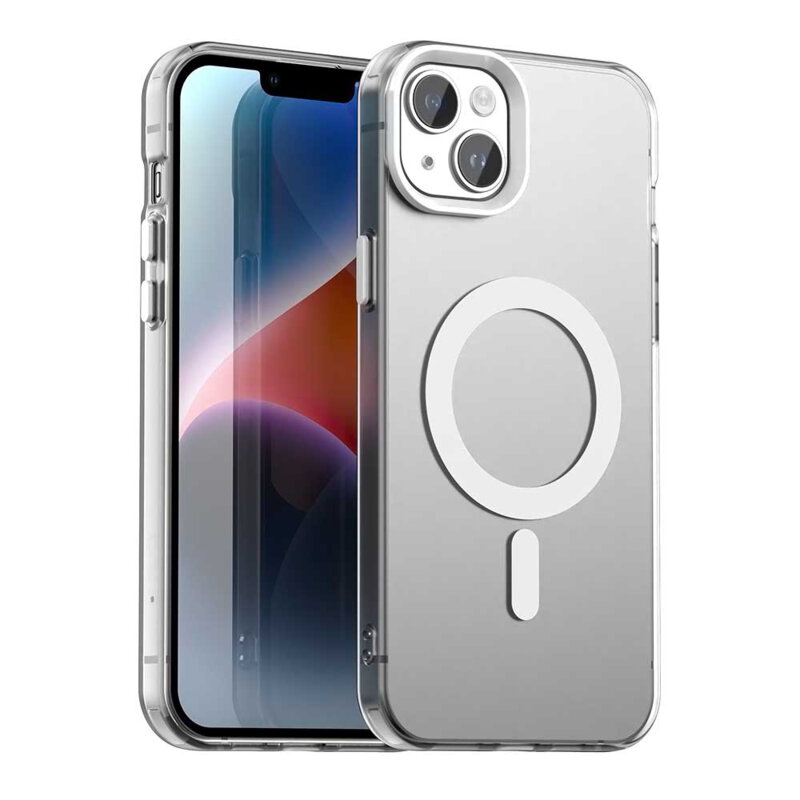 Husa iPhone 14 Techsuit CandyCase MagSafe, alb