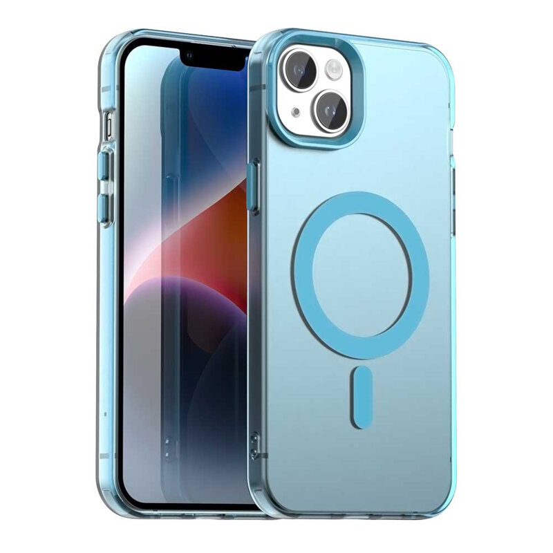 Husa iPhone 14 Techsuit CandyCase MagSafe, albastru