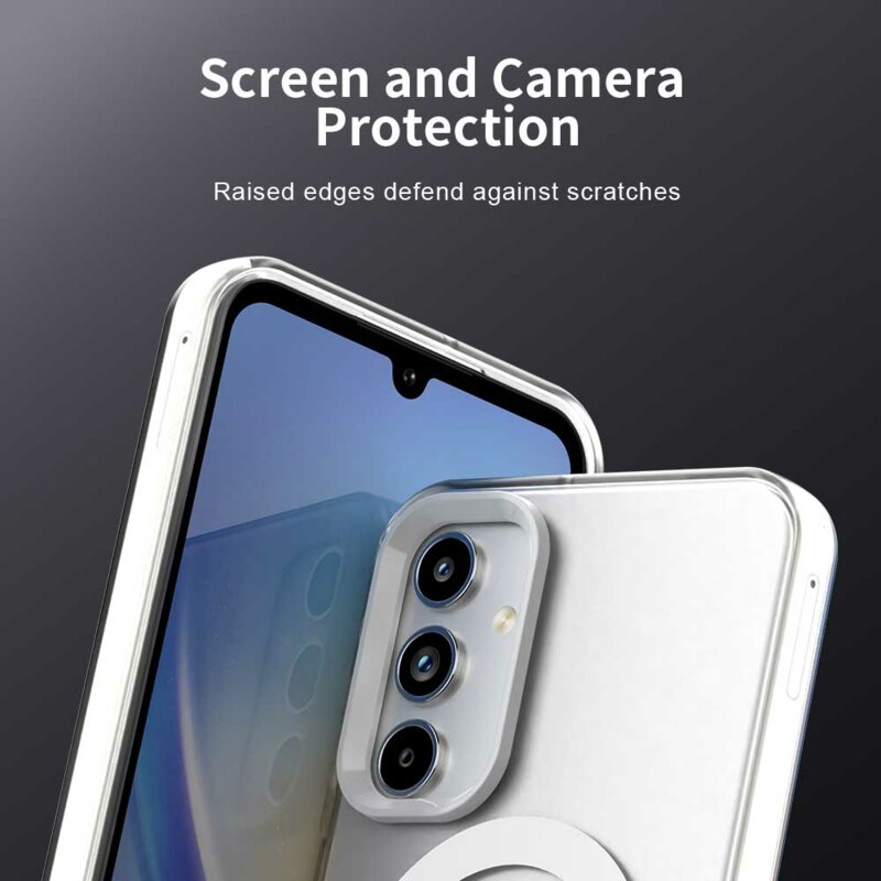 Husa Samsung Galaxy A55 5G Techsuit CandyCase MagSafe, alb