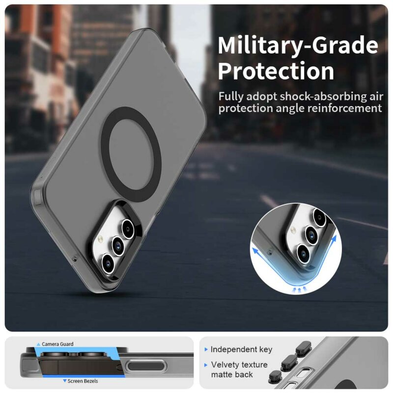 Husa Samsung Galaxy A55 5G Techsuit CandyCase MagSafe, negru