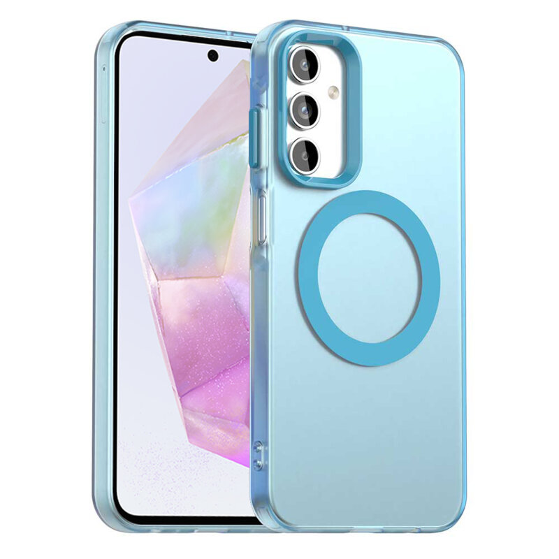 Husa Samsung Galaxy A35 5G Techsuit CandyCase MagSafe, albastru
