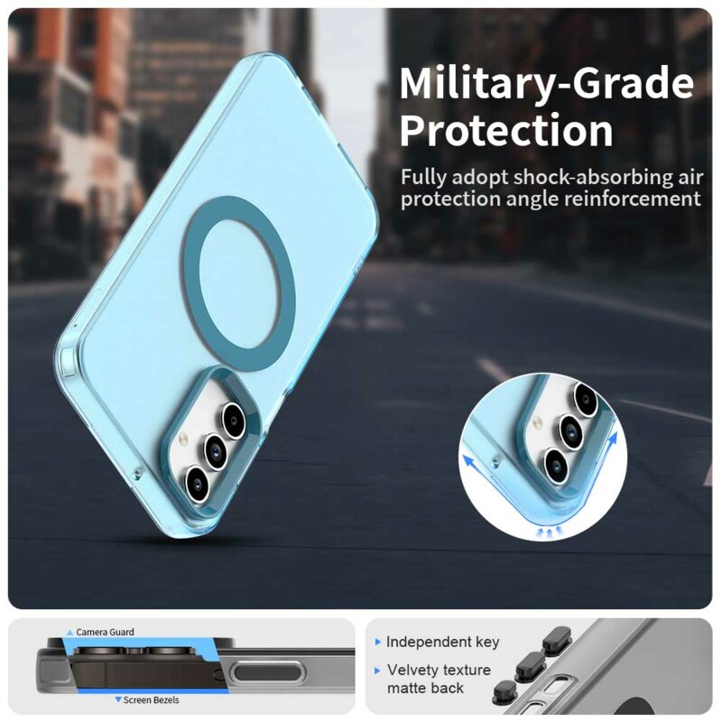 Husa Samsung Galaxy A35 5G Techsuit CandyCase MagSafe, albastru