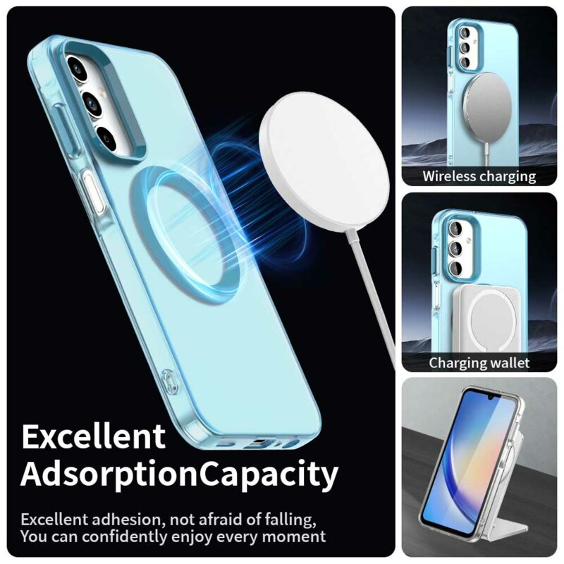 Husa Samsung Galaxy A35 5G Techsuit CandyCase MagSafe, albastru