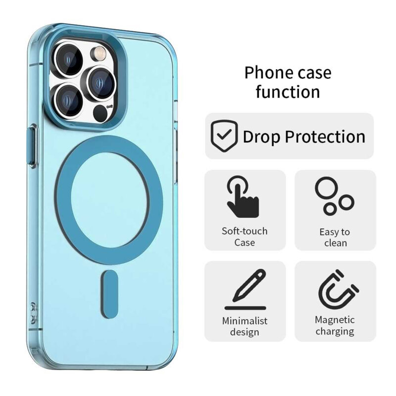 Husa iPhone 14 Pro Techsuit CandyCase MagSafe, albastru