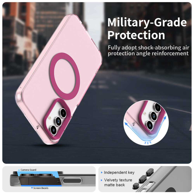 Husa Samsung Galaxy A15 5G Techsuit CandyCase MagSafe, roz