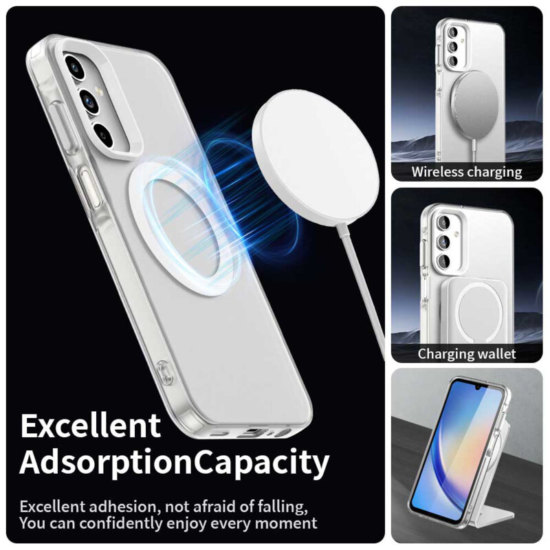 Husa Samsung Galaxy A15 4G Techsuit CandyCase MagSafe, alb