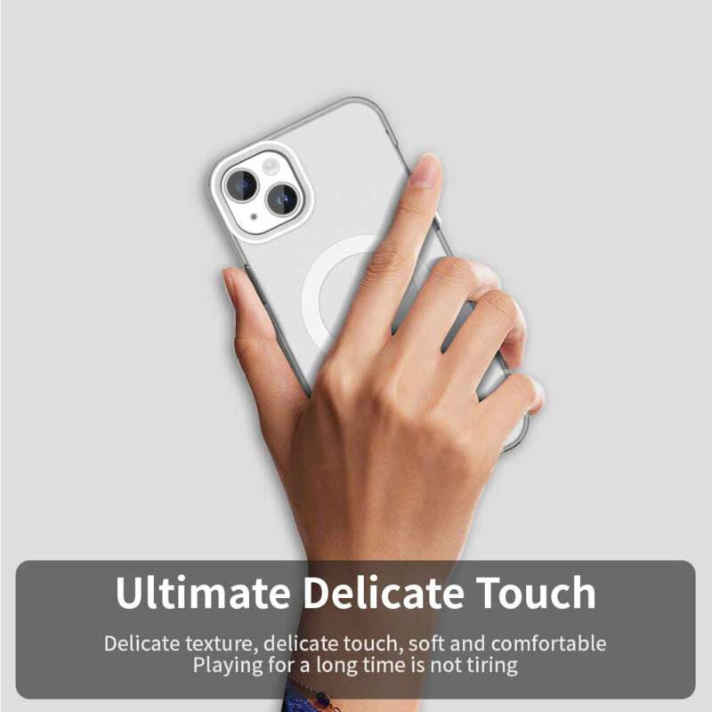 Husa iPhone 15 Techsuit CandyCase MagSafe, alb