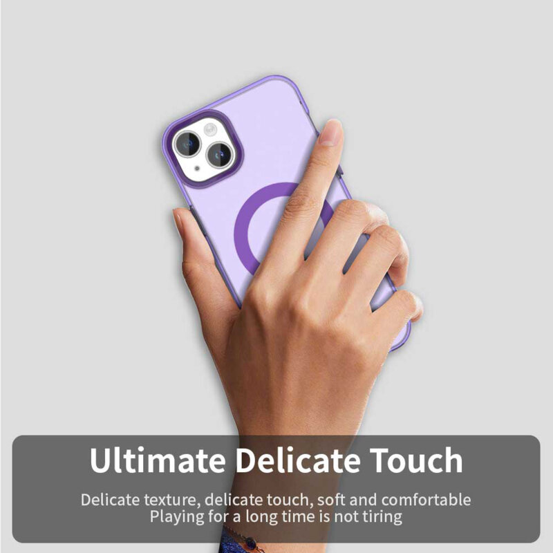 Husa iPhone 15 Techsuit CandyCase MagSafe, mov