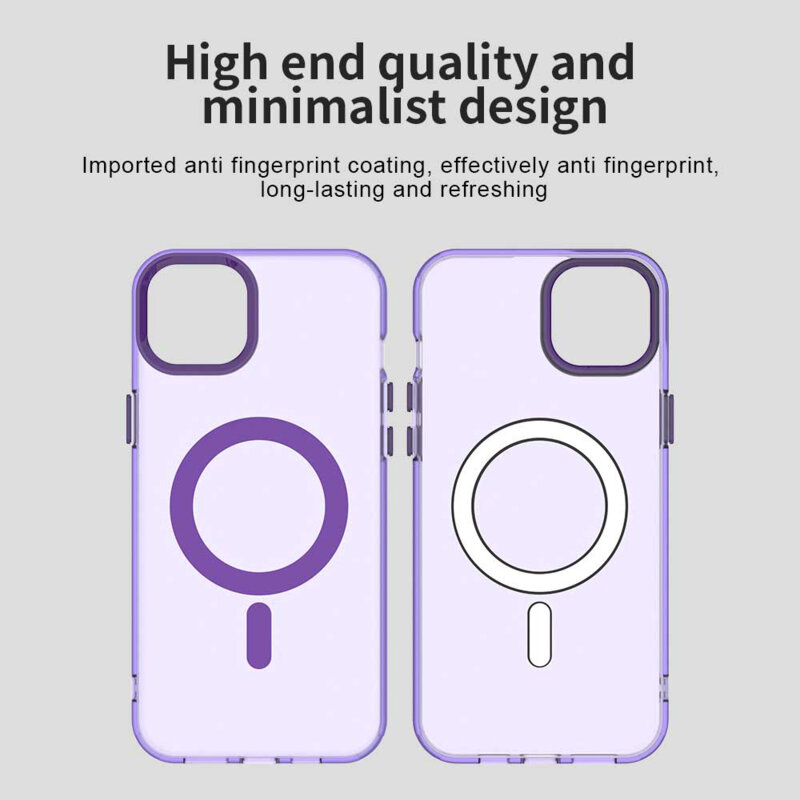Husa iPhone 15 Techsuit CandyCase MagSafe, mov