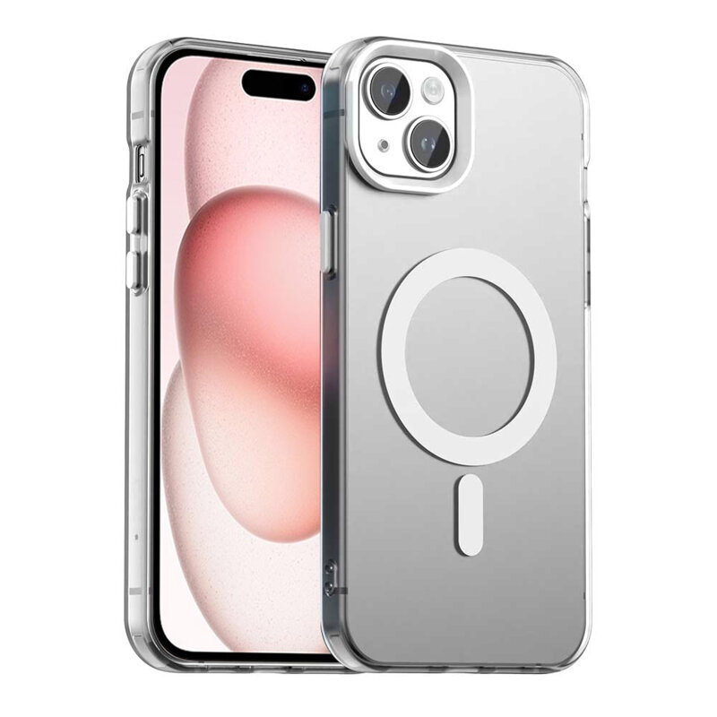 Husa iPhone 15 Plus Techsuit CandyCase MagSafe, alb