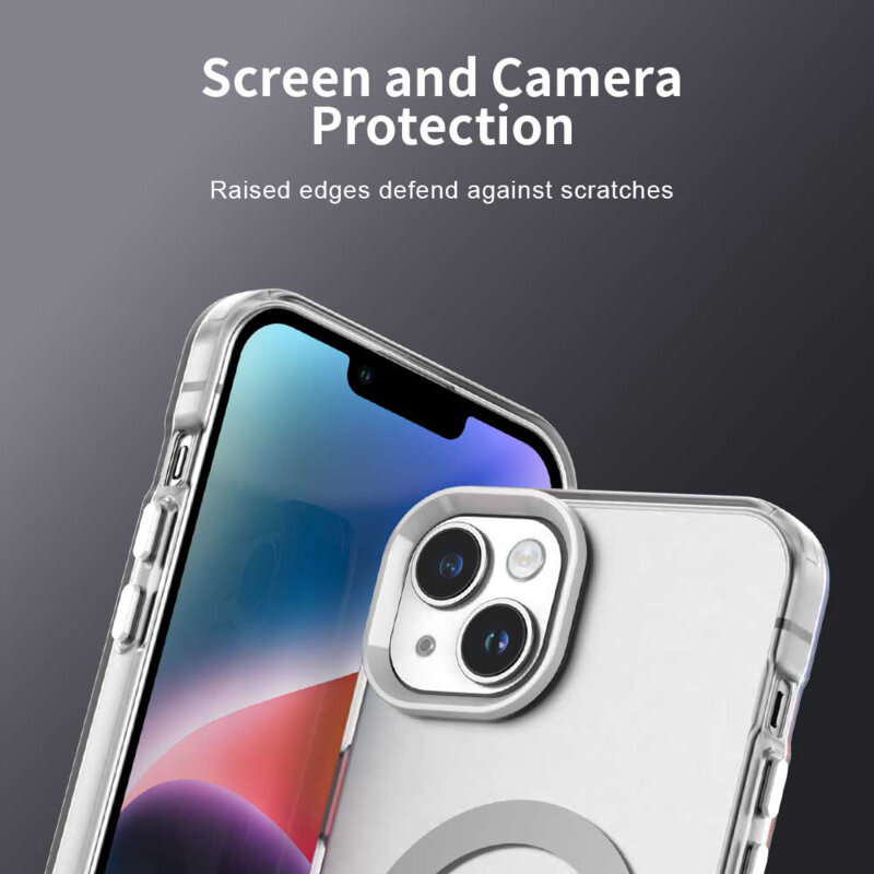 Husa iPhone 15 Plus Techsuit CandyCase MagSafe, alb