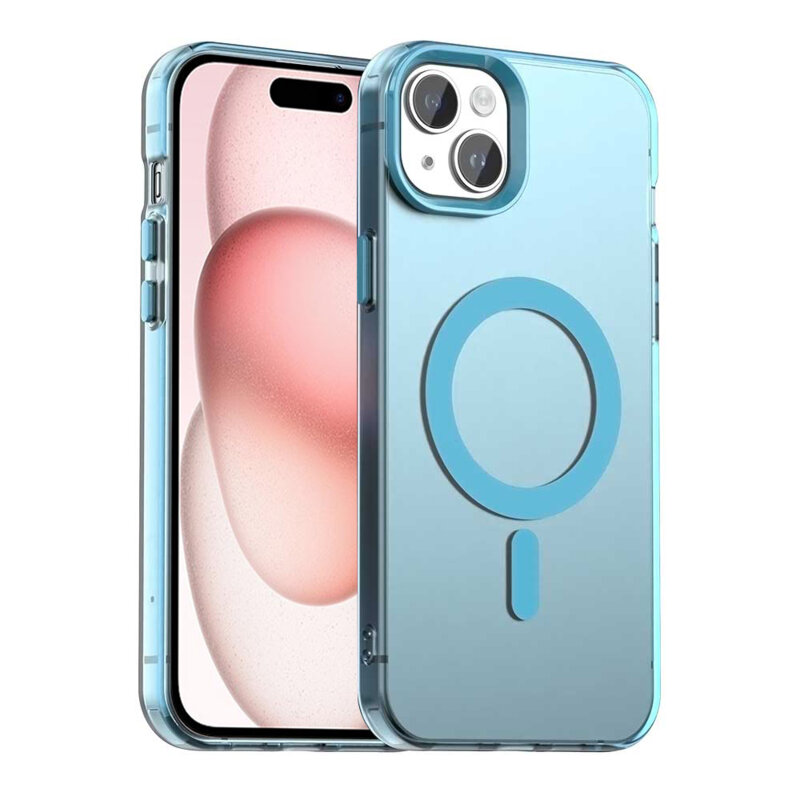 Husa iPhone 15 Plus Techsuit CandyCase MagSafe, albastru