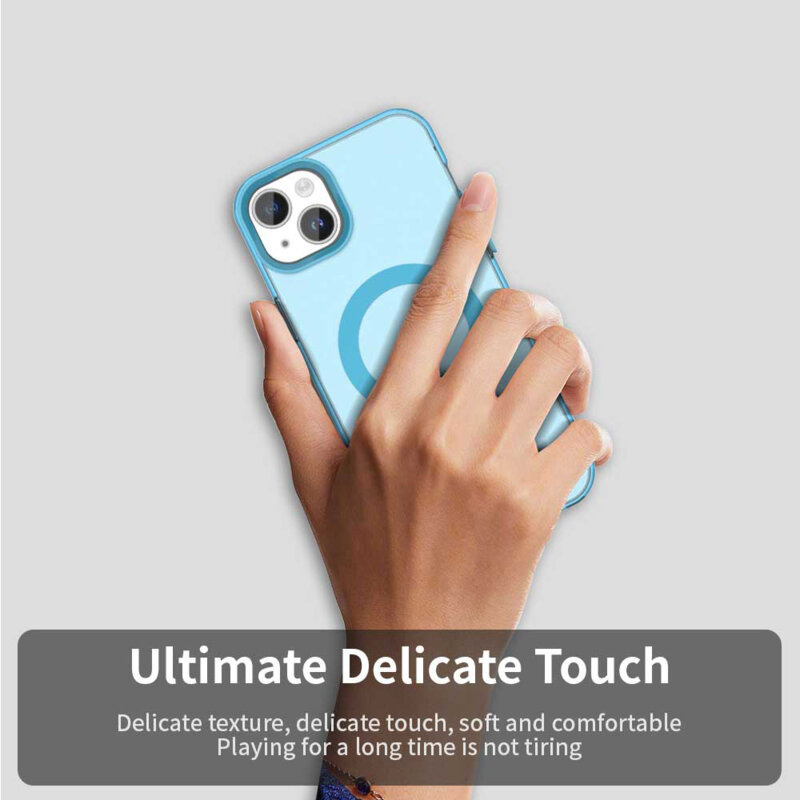 Husa iPhone 15 Plus Techsuit CandyCase MagSafe, albastru