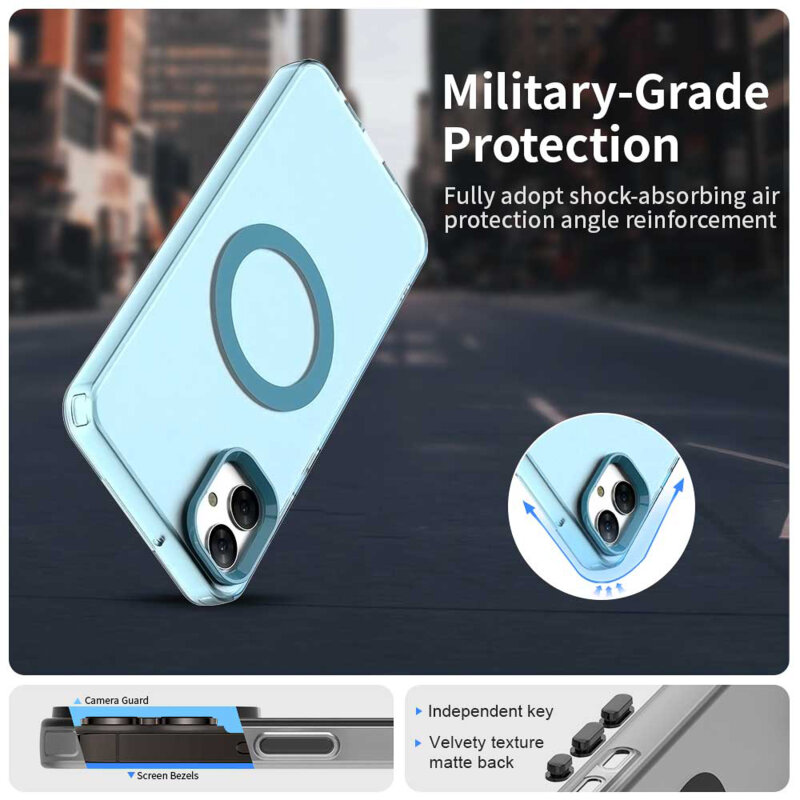 Husa Samsung Galaxy A05 Techsuit CandyCase MagSafe, albastru