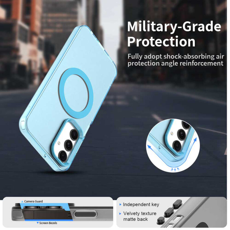 Husa Samsung Galaxy A25 5G Techsuit CandyCase MagSafe, albastru