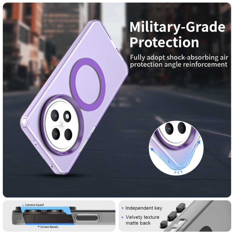 Husa Oppo A60 5G Techsuit CandyCase MagSafe, mov