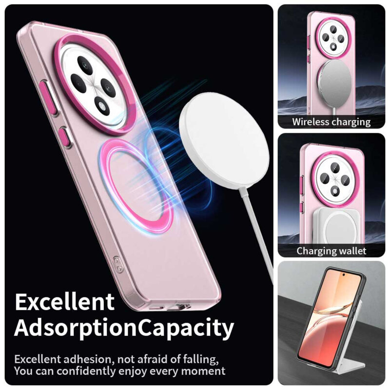 Husa Oppo A60 5G Techsuit CandyCase MagSafe, roz