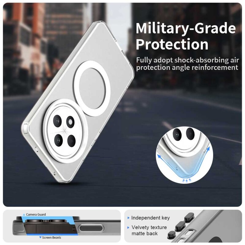 Husa Oppo A60 5G Techsuit CandyCase MagSafe, alb