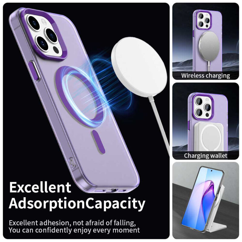 Husa iPhone 15 Pro Max Techsuit CandyCase MagSafe, mov