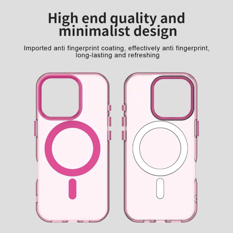 Husa iPhone 15 Pro Max Techsuit CandyCase MagSafe, roz