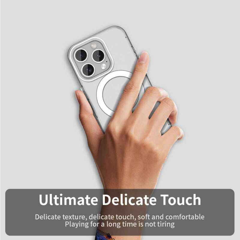 Husa iPhone 15 Pro Max Techsuit CandyCase MagSafe, alb