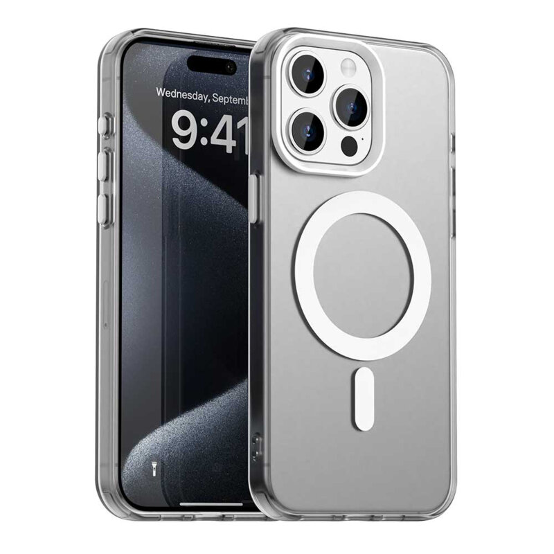 Husa iPhone 15 Pro Techsuit CandyCase MagSafe, alb