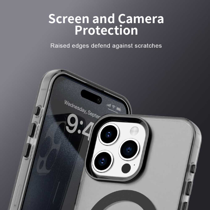 Husa iPhone 15 Pro Max Techsuit CandyCase MagSafe, negru